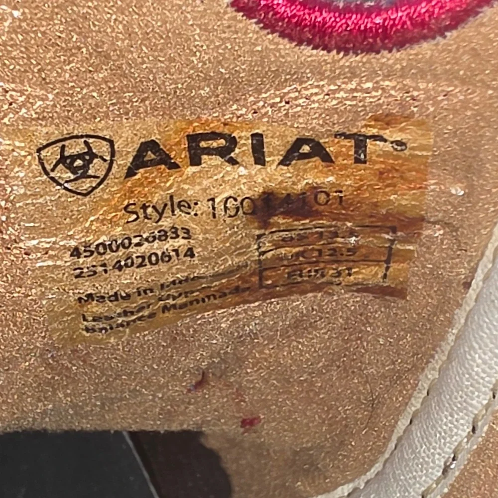 Ariat Fatbaby Heritage Brown Leather Western Boots Square Toe Red Stitching